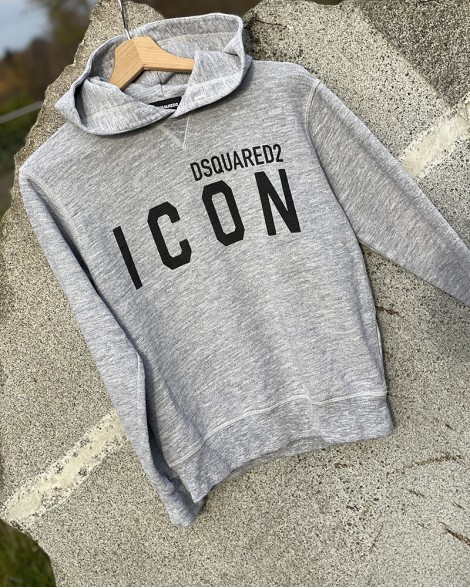 Mikina dětská Dsquared2 ICON šedá